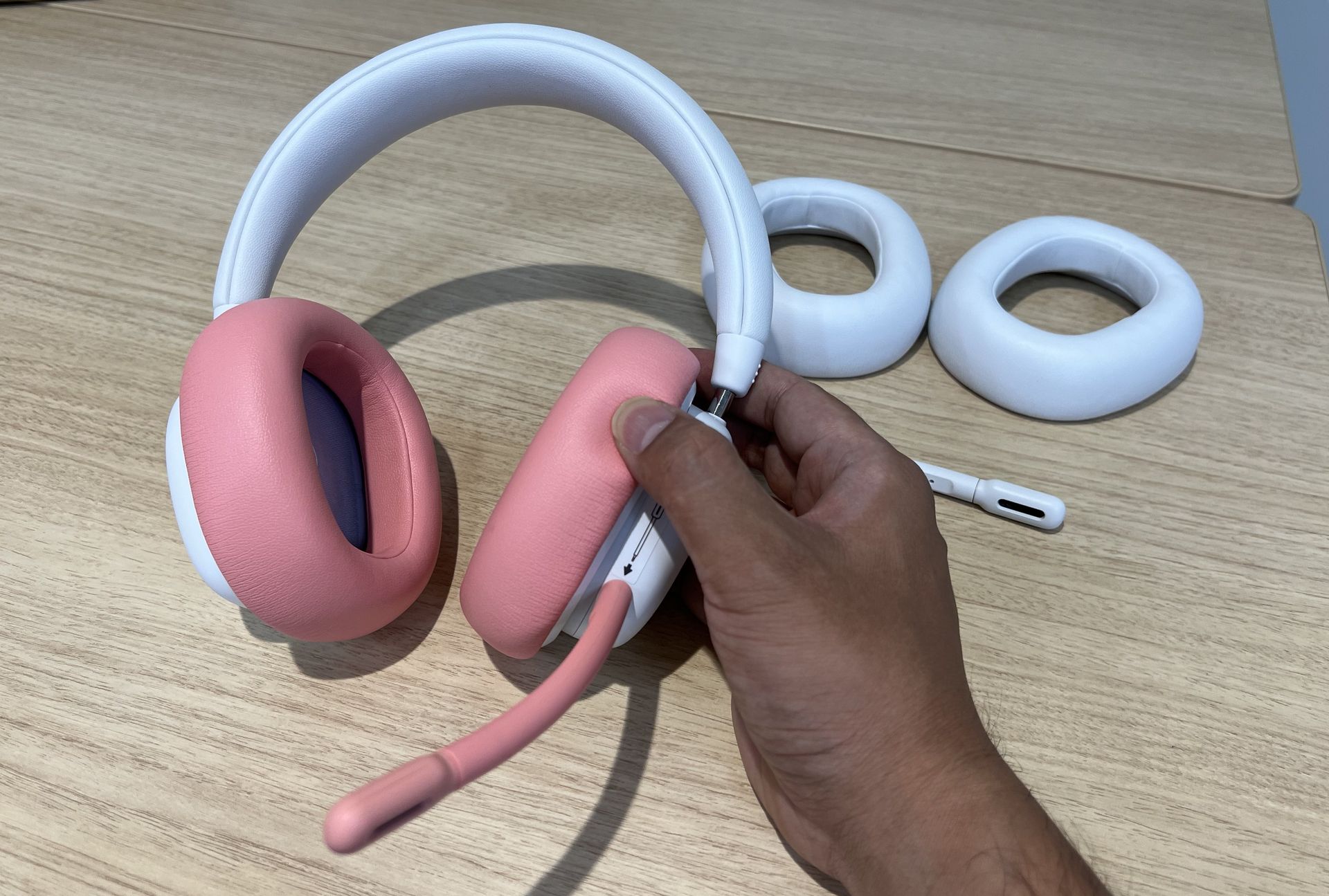 さっそくピンクに付け替えてみた