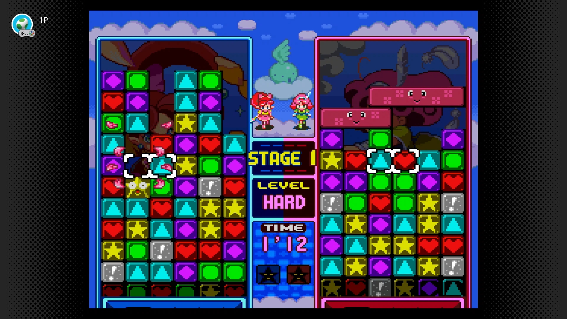 消える演出が終わり、上からパネルが落ちてくるタイミングを見計らって横から同種のパネルを入れれば……