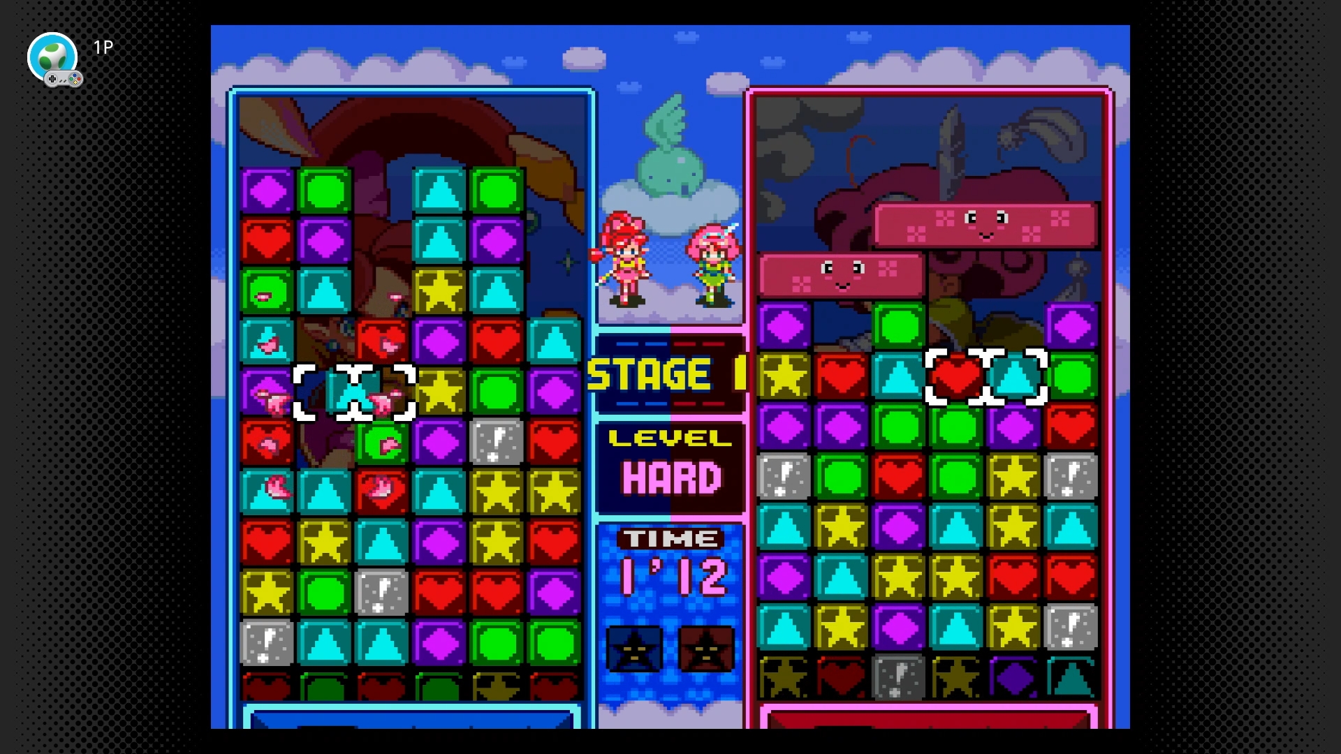 消える演出が終わり、上からパネルが落ちてくるタイミングを見計らって横から同種のパネルを入れれば……