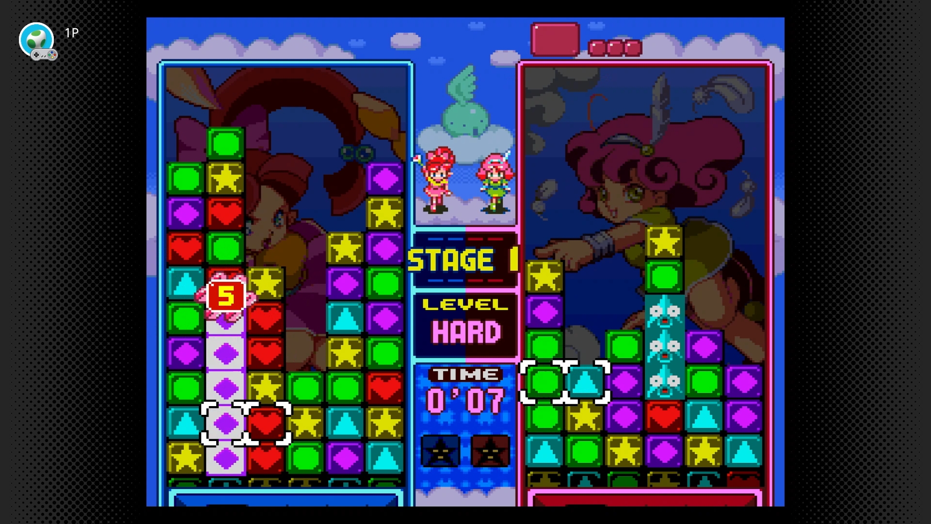 フィールドにあるパネルをカーソルで左右に入れ替え、同種類で3枚以上並べれば消えてくれる。その上にパネルがあれば、空いた部分を埋めるように上から降ってくる。シンプルなルールなので、誰もがすぐにでも遊べた