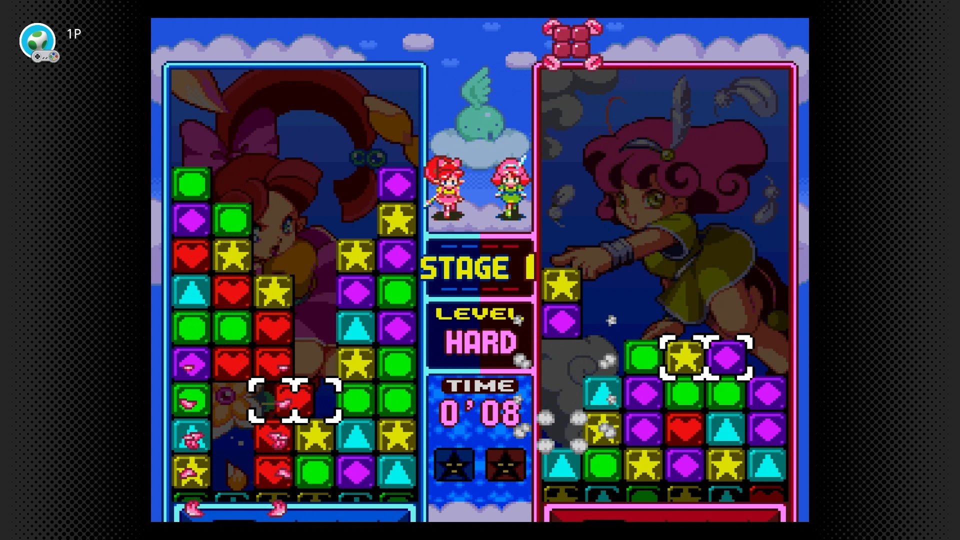 フィールドにあるパネルをカーソルで左右に入れ替え、同種類で3枚以上並べれば消えてくれる。その上にパネルがあれば、空いた部分を埋めるように上から降ってくる。シンプルなルールなので、誰もがすぐにでも遊べた