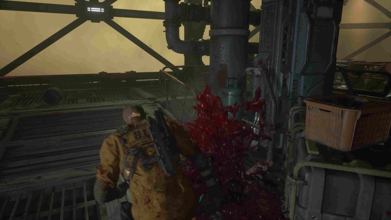 バイオファージと戦うときの演出も一切遠慮がない。血しぶきや部位欠損などの表現が多くあった