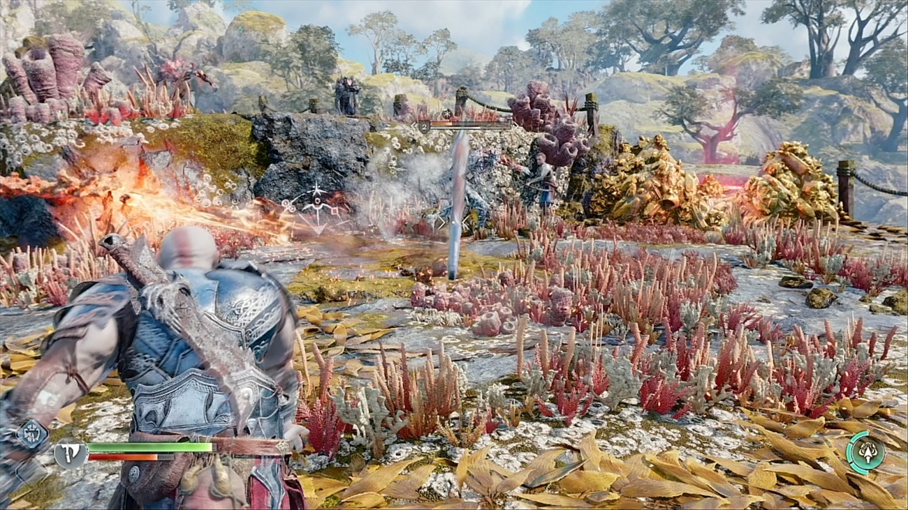 斧を投擲すれば遠距離の敵へ攻撃が可能だ