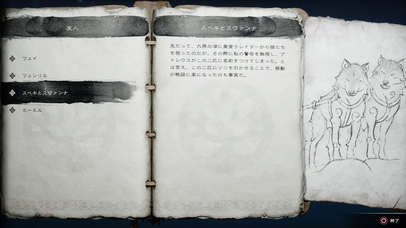 登場したキャラクターや、敵、入手した資源等は手記にまとめられる。こちらでも本作の世界観や設定を知ることが可能だ