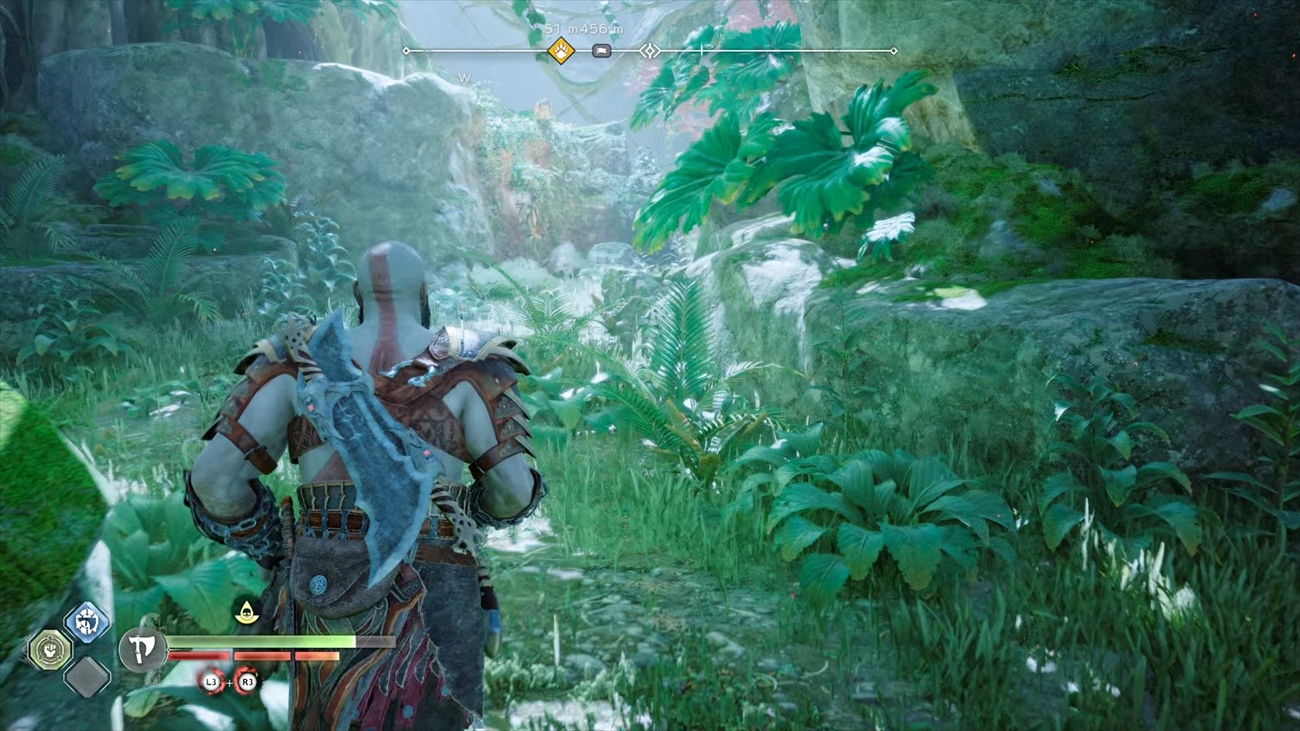 物語の中で、クレイトス達は草木が生い茂る世界に足を踏み入れる