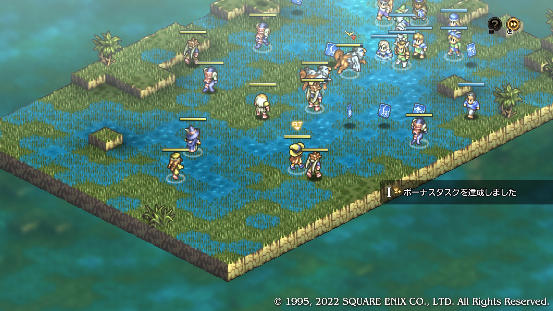 HPバーを表示させている状態。敵味方ユニットの区別もしやすく、今どの敵を削っているのかも一目瞭然