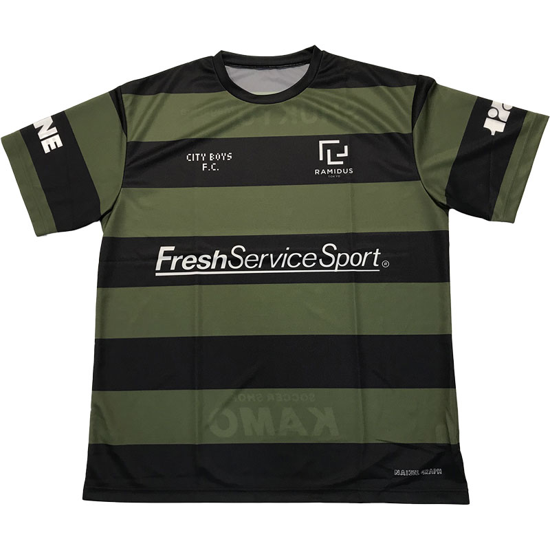 「KAMOオリジナルゲームシャツ（GRN/BLK、XLサイズ）」