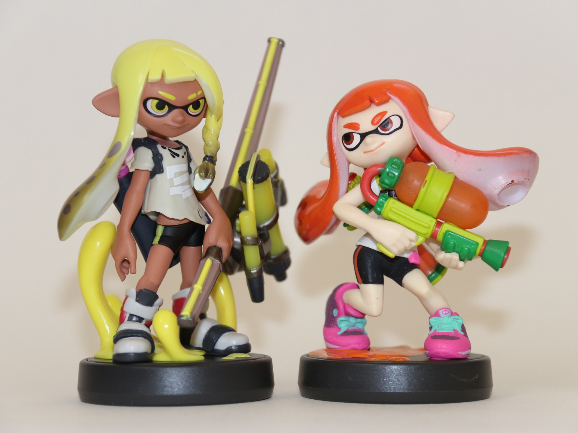 せっかくなので、初代「スプラトゥーン」のamiiboと並べてみた