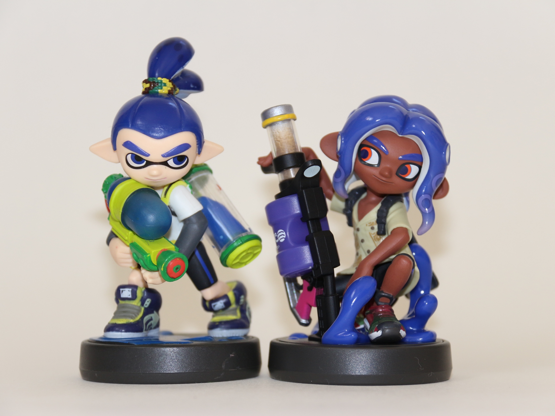 せっかくなので、初代「スプラトゥーン」のamiiboと並べてみた