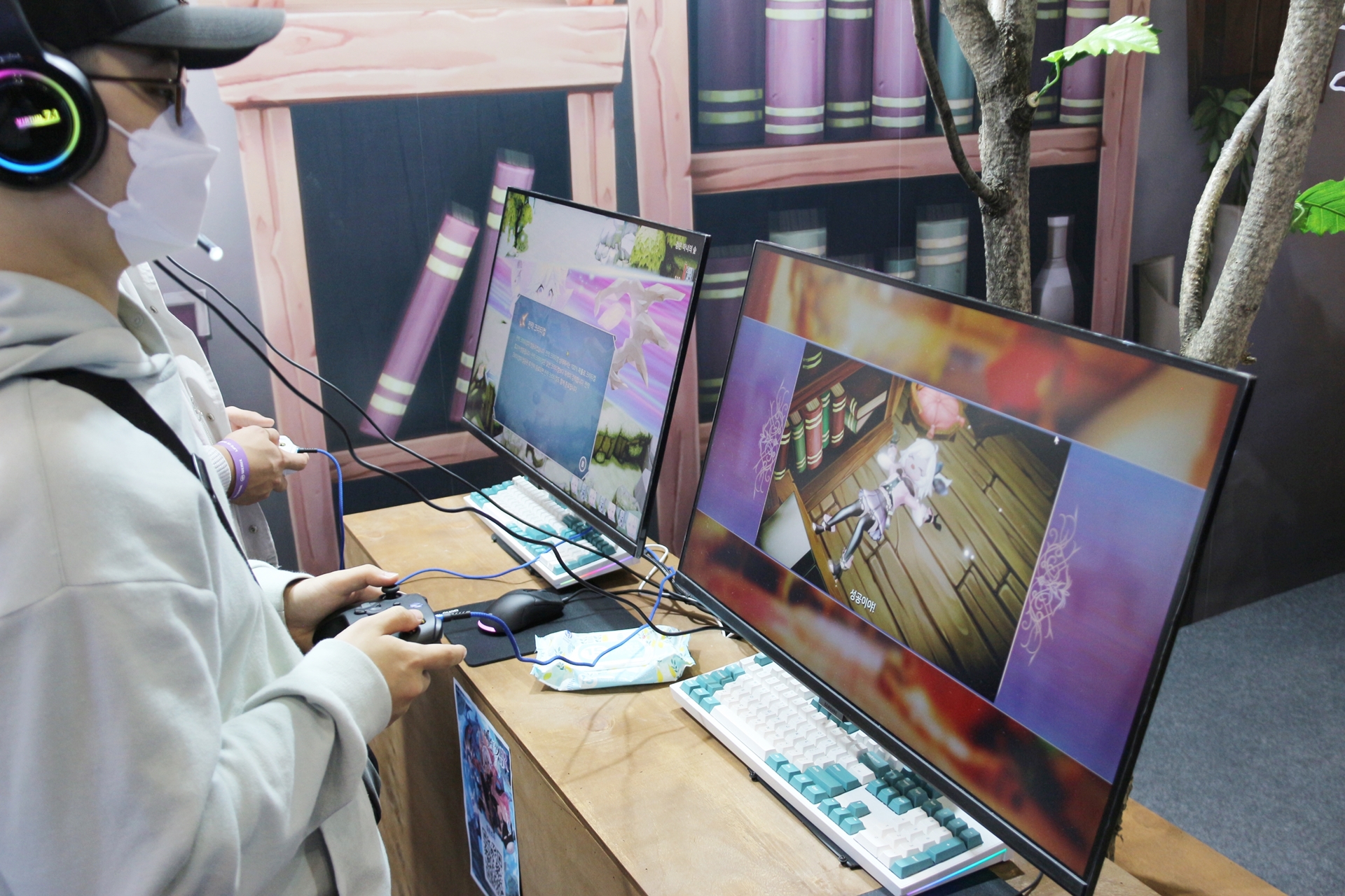 使用されていたのはPC版で、プレイにはゲームパッドが用いられていた