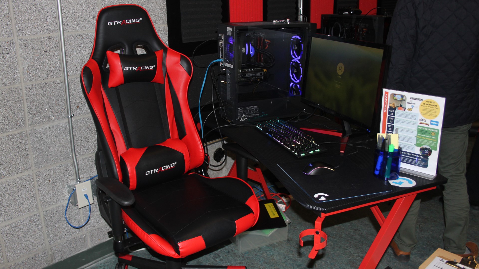 eスポーツエリアに用意されたセットアップ