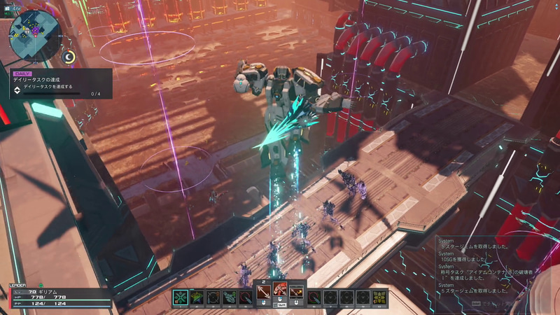 隊列を組んで闊歩する「リーコンギガンツ」