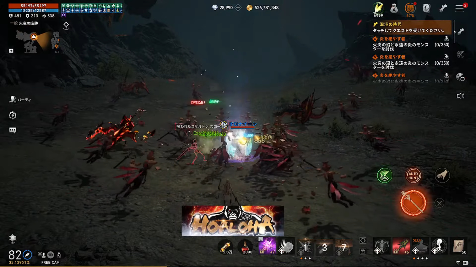 対人戦よりもアイテム収集やレベル上げが好きだというオロナイン氏。YouTubeのライブ配信でもモンスター狩りの様子を配信している