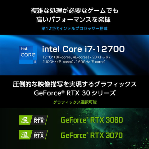 Amazon クーポンフェスタ」開催中！ Core i7-12700/RTX3060搭載