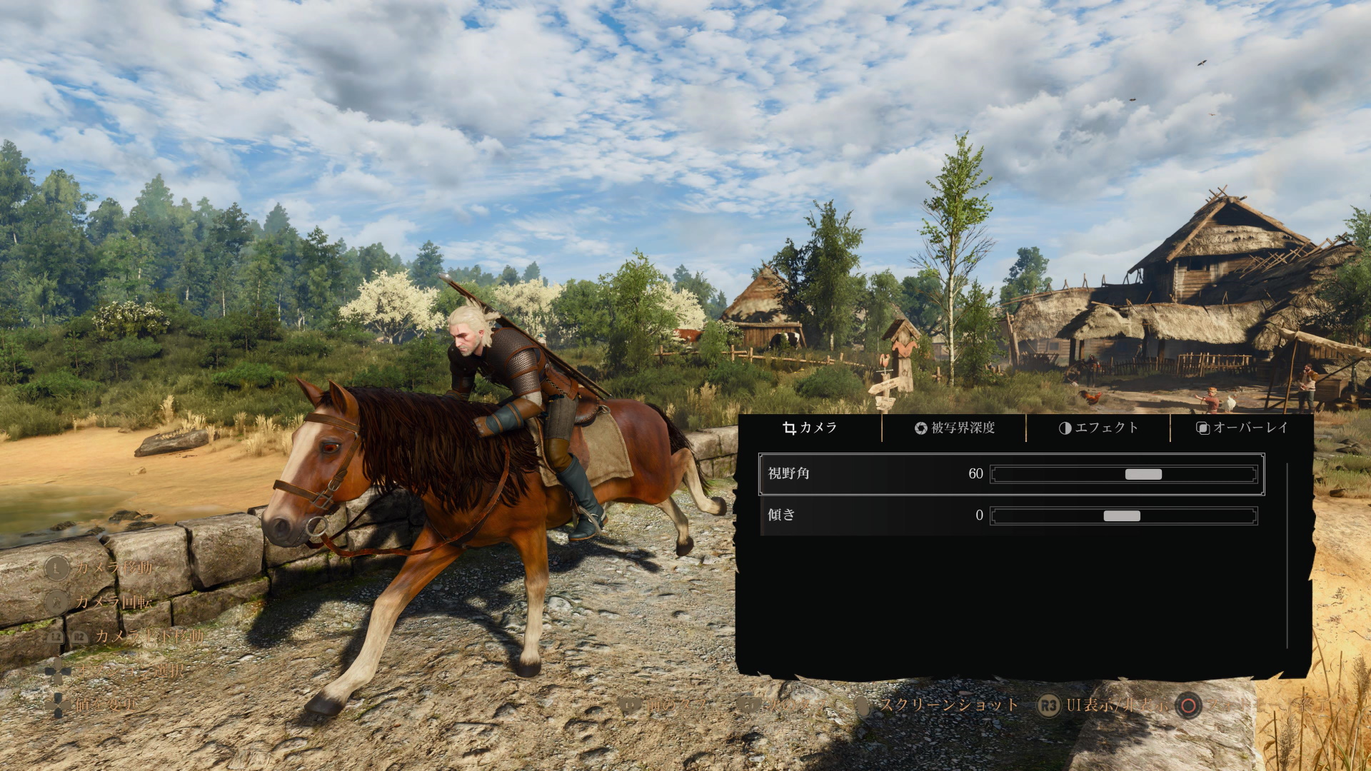 フォトモードでは、スティックやボタンを駆使して、映える角度を探す