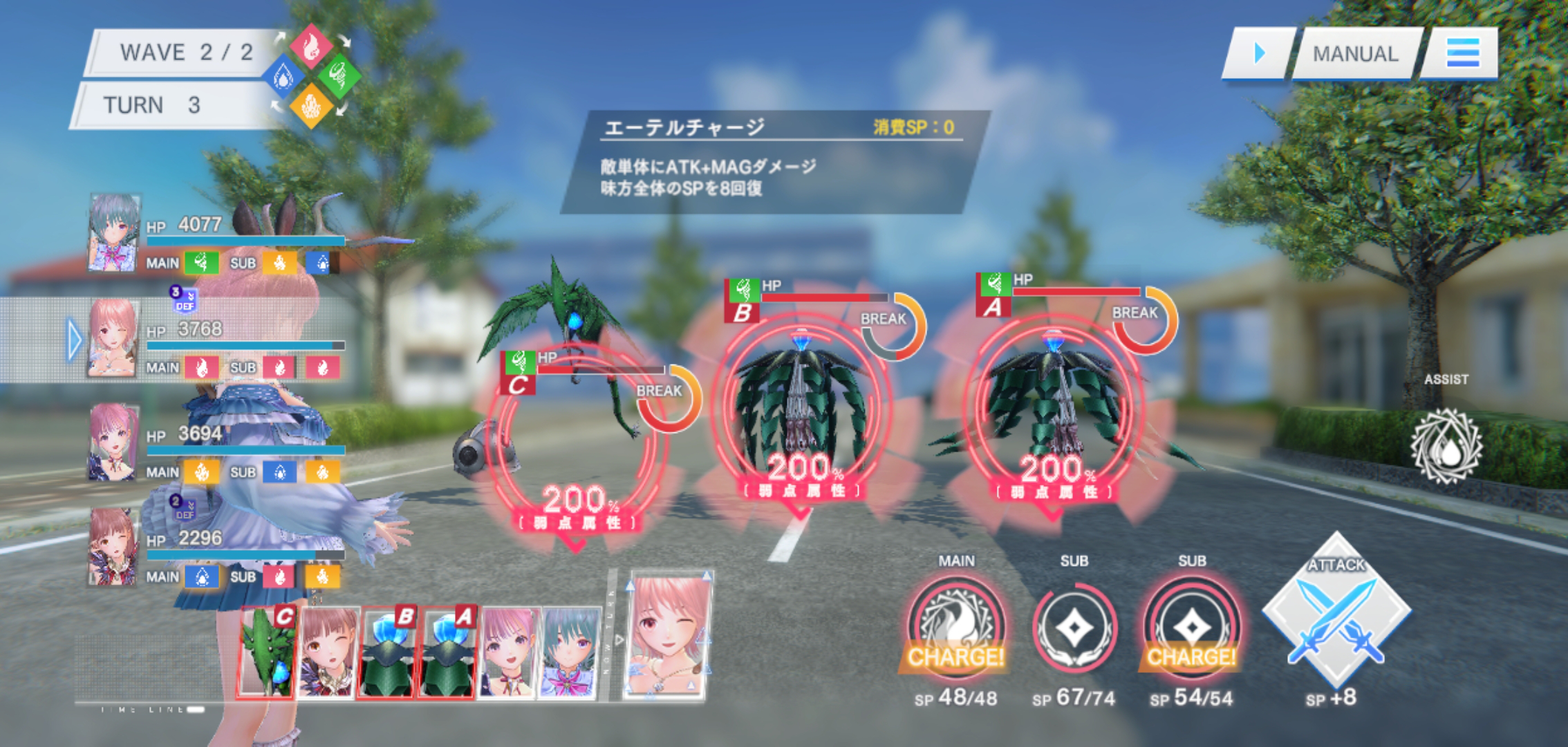 弱点を突いてブレイクを積極的に狙っていくのが戦いのセオリーである