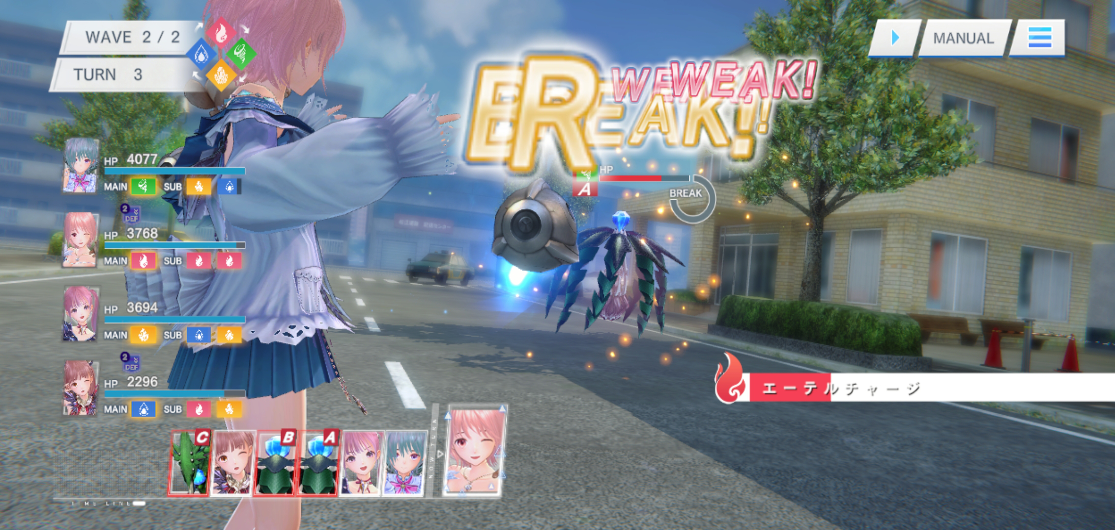 弱点を突いてブレイクを積極的に狙っていくのが戦いのセオリーである