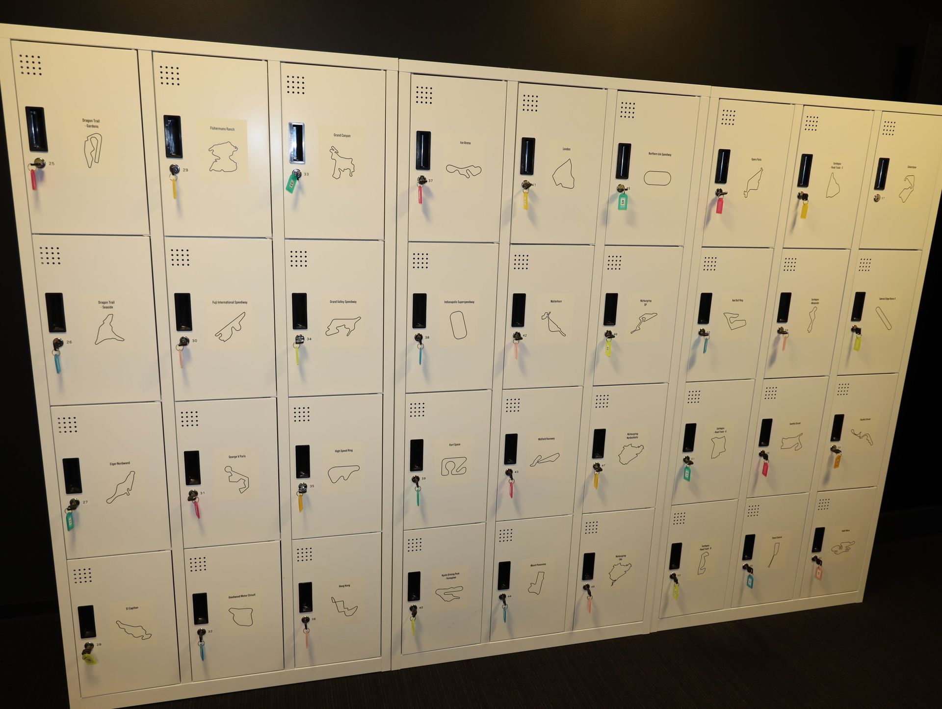 シリーズで使用されているコースが書かれている