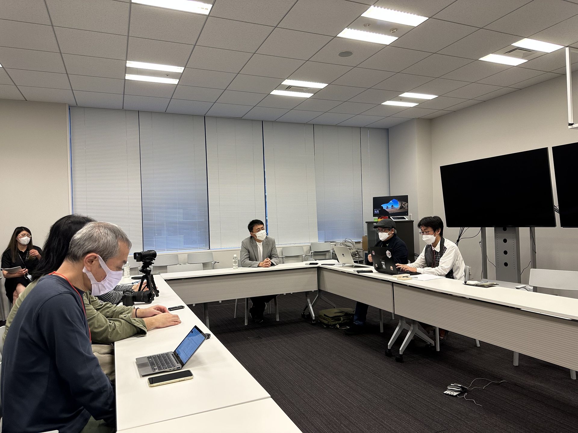 ゲームメディア合同インタビューの様子