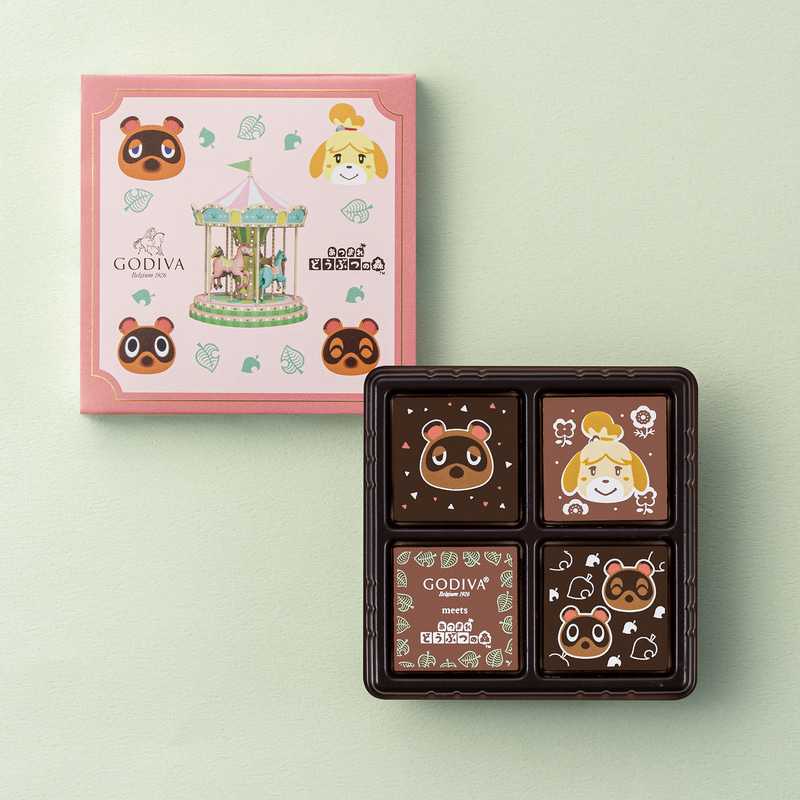 「ゴディバ あつまれ どうぶつの森 チョコレート アソートメント（4粒入）」/777円