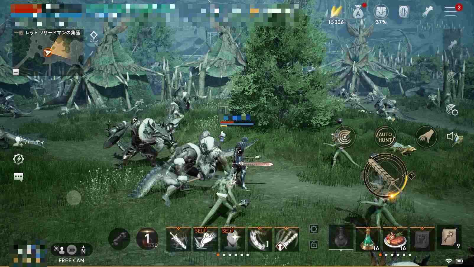 狩場の難易度は現時点の「パプリオン」サーバーではトップクラスである。ここで安定して狩りをできれば上位プレーヤーの仲間入りと言えるだろう