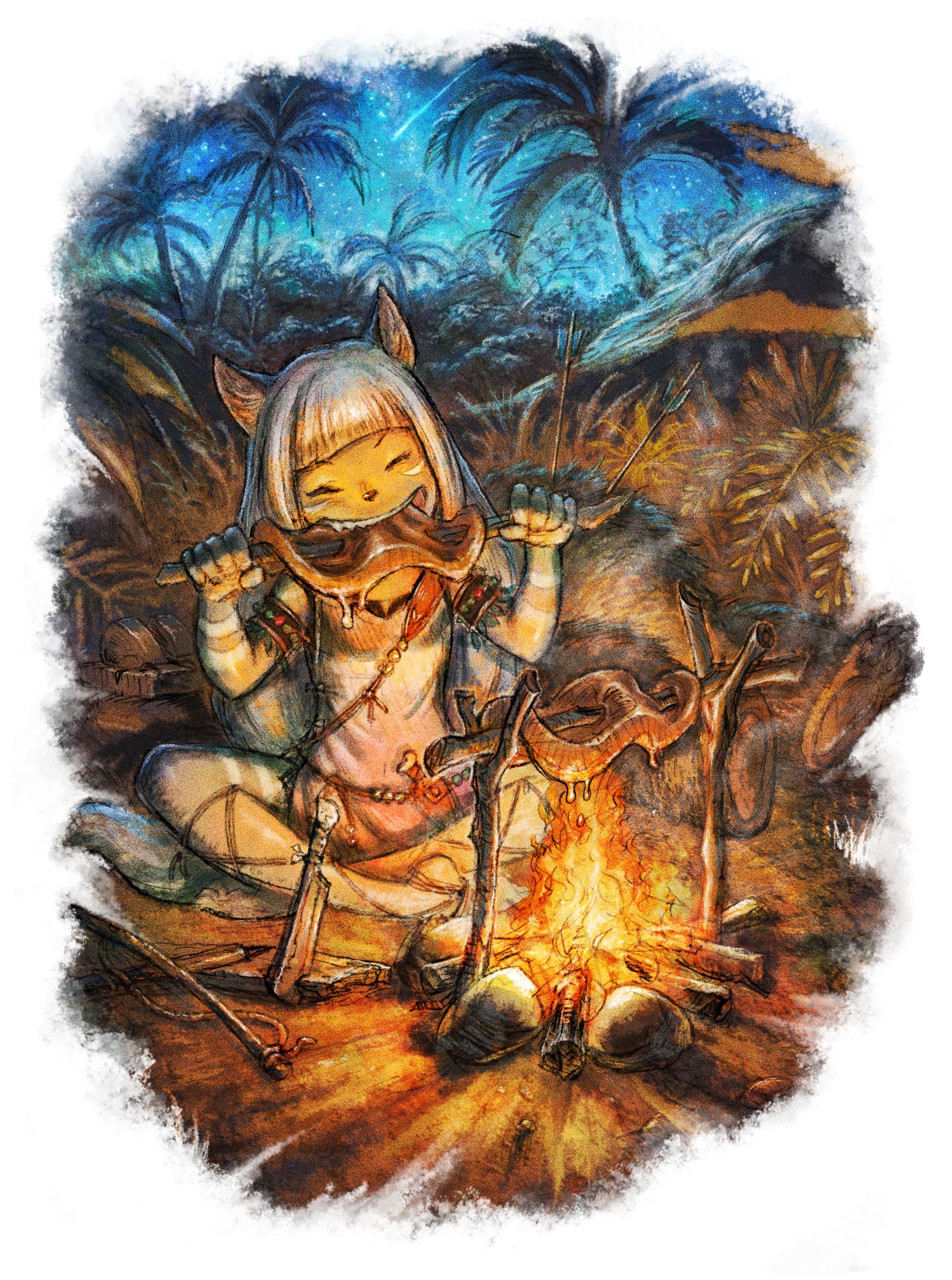 「てなずける」には、「ほしにく」等の特定アイテムを消費する必要がある。連れ歩いている町人はバトルに「加勢」してもらうこともできる