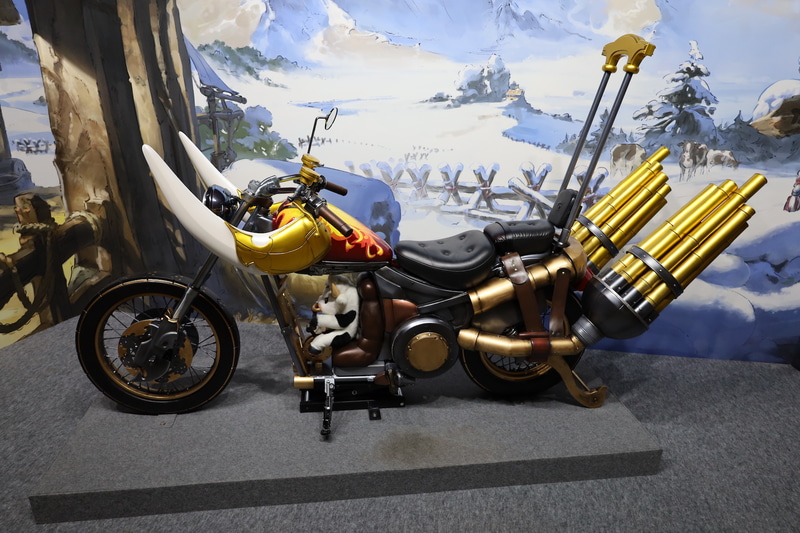 シャトラのケッタギア「みるくちゃん」も展示