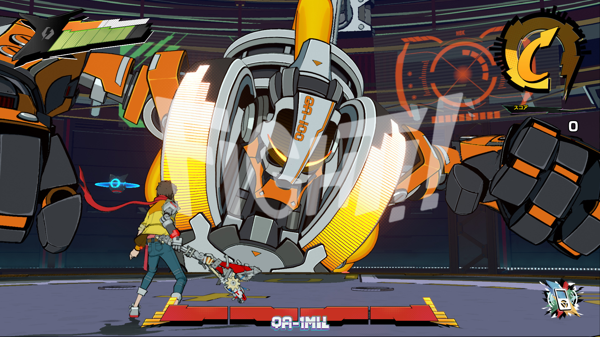 ボス戦になるとこの通りド派手に。攻略の鍵はやはり「リズム」だ