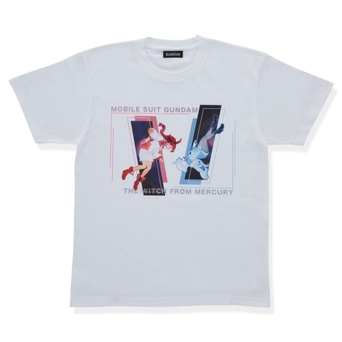 水星の魔女and st コラボ Tシャツ ミオリネSサイズ 水星の魔女」OPよりスレッタとミオリネの印象的シーンデザインT