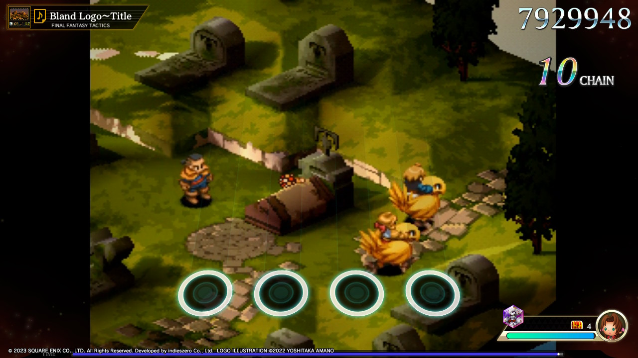 「FFT」などの昔の作品も、ドット絵のイベントシーンが流れていく