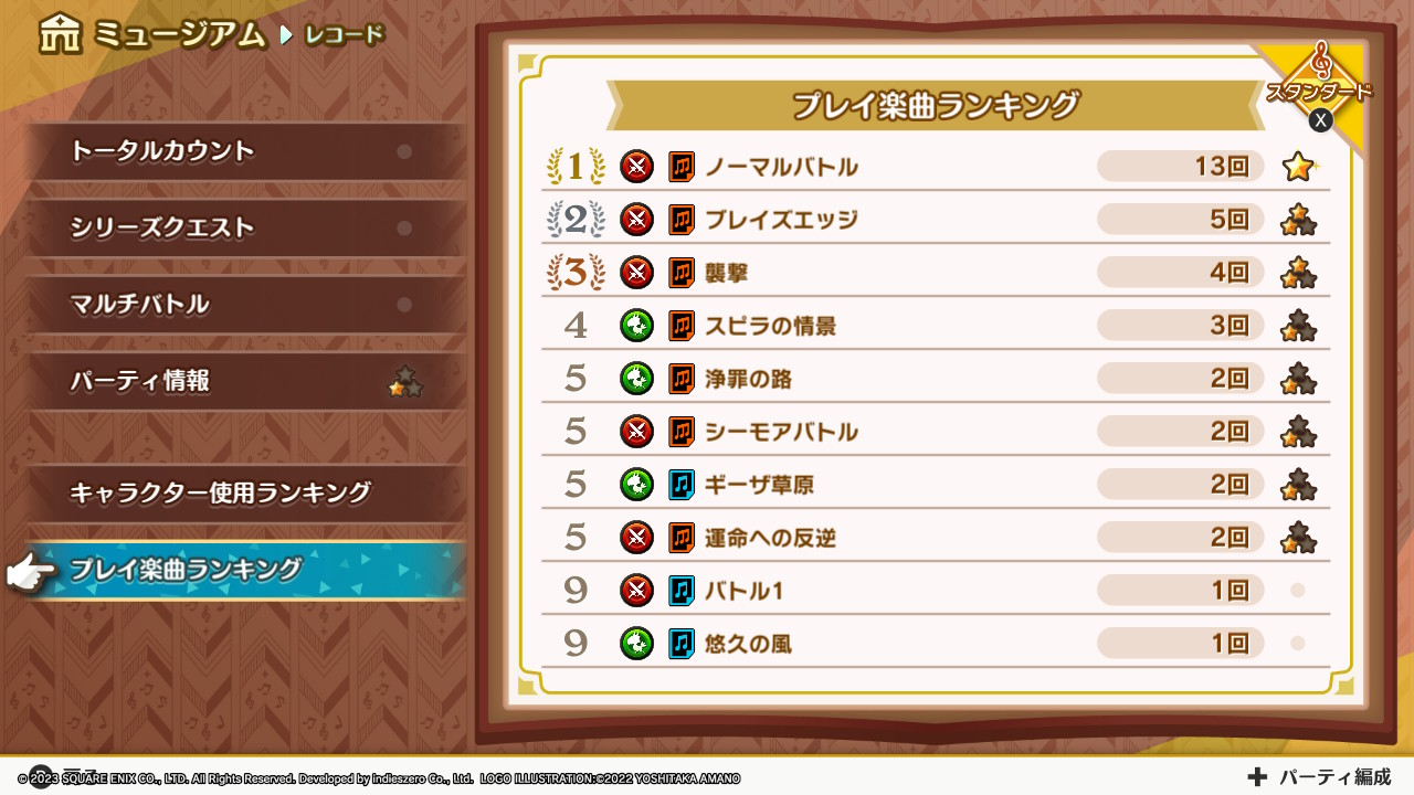 ちなみに、この13回チャレンジした「ノーマルバトル」はFF10の「ノーマルバトル」。モードは究極で、クリアできるまで何回もやり直したため、試遊の段階で13回ものプレイに及んでしまった