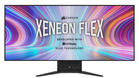 Corsair カラフルモニター 新品未開封 湾曲率800Rまで曲げられる。アスク、フレキシブルパネルを採用した