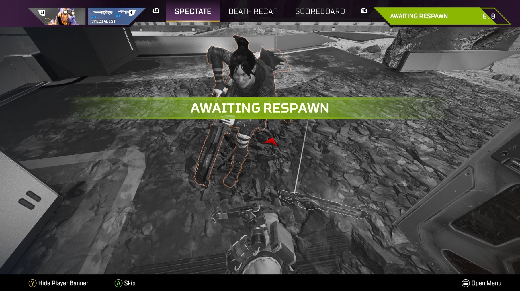 その1分後にはやられてしまい、敵にポイントを献上してしまった