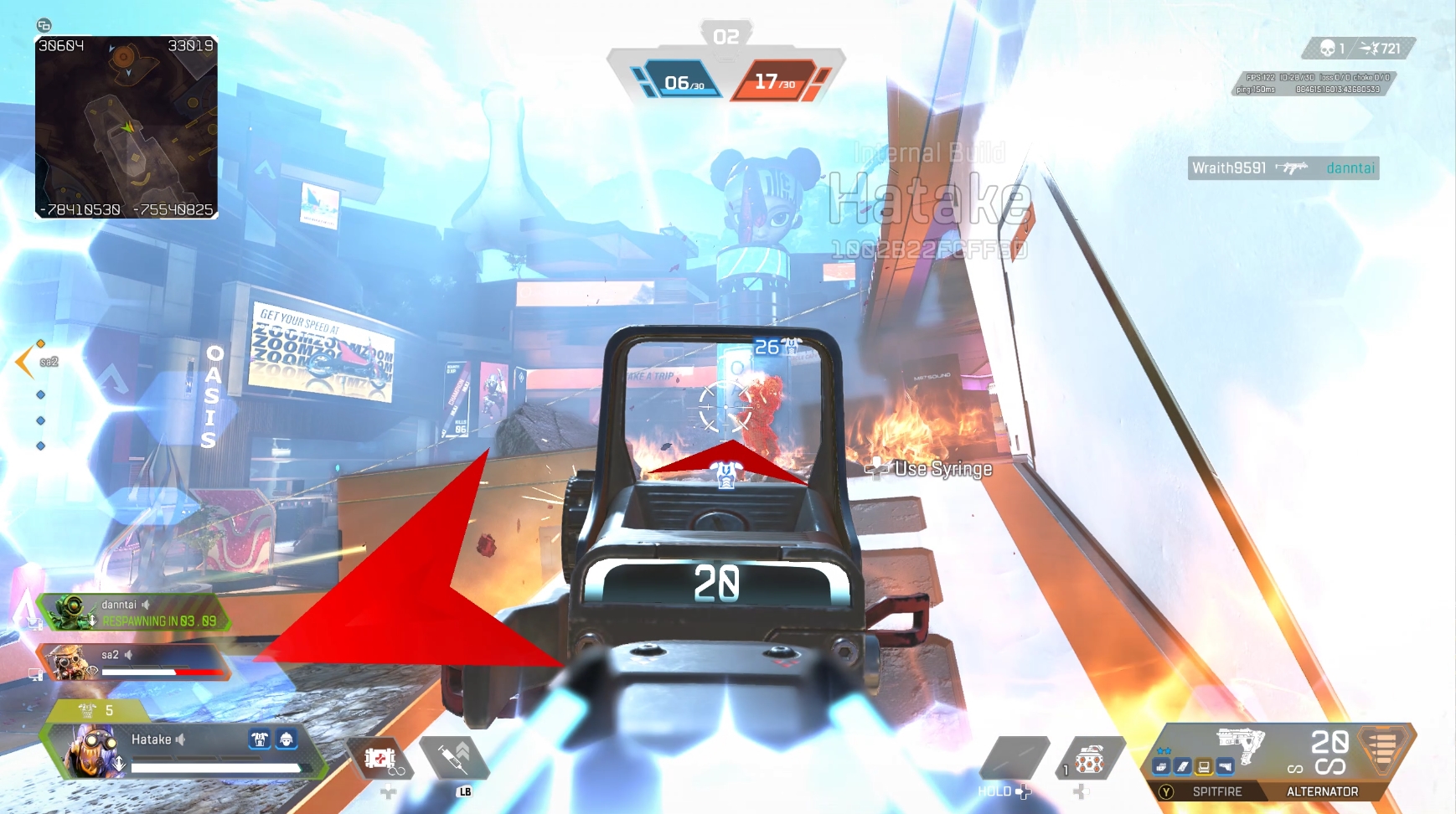 あまりの集中砲火に視界が白んでしまう場面も。普通ならやられてもおかしくない……が、この後味方のおかげで生還する