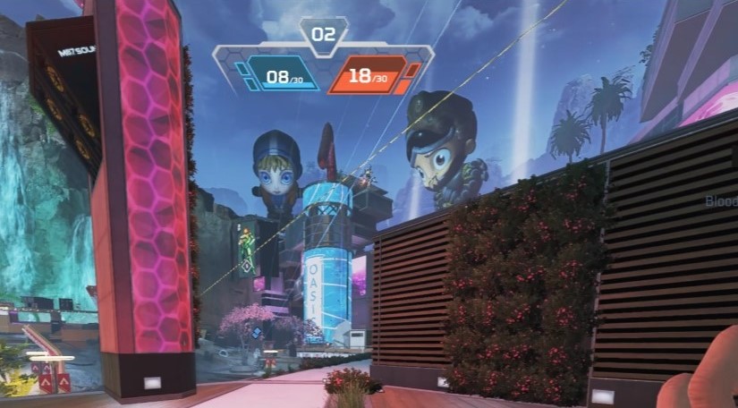 敵のパスファインダーが、強化されたジップラインで襲撃してくる場面。あまりのジップの長さに驚いた