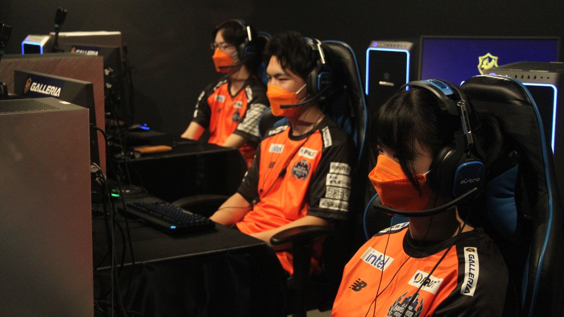 手前から、Haru選手、Itochan選手、Ruby選手