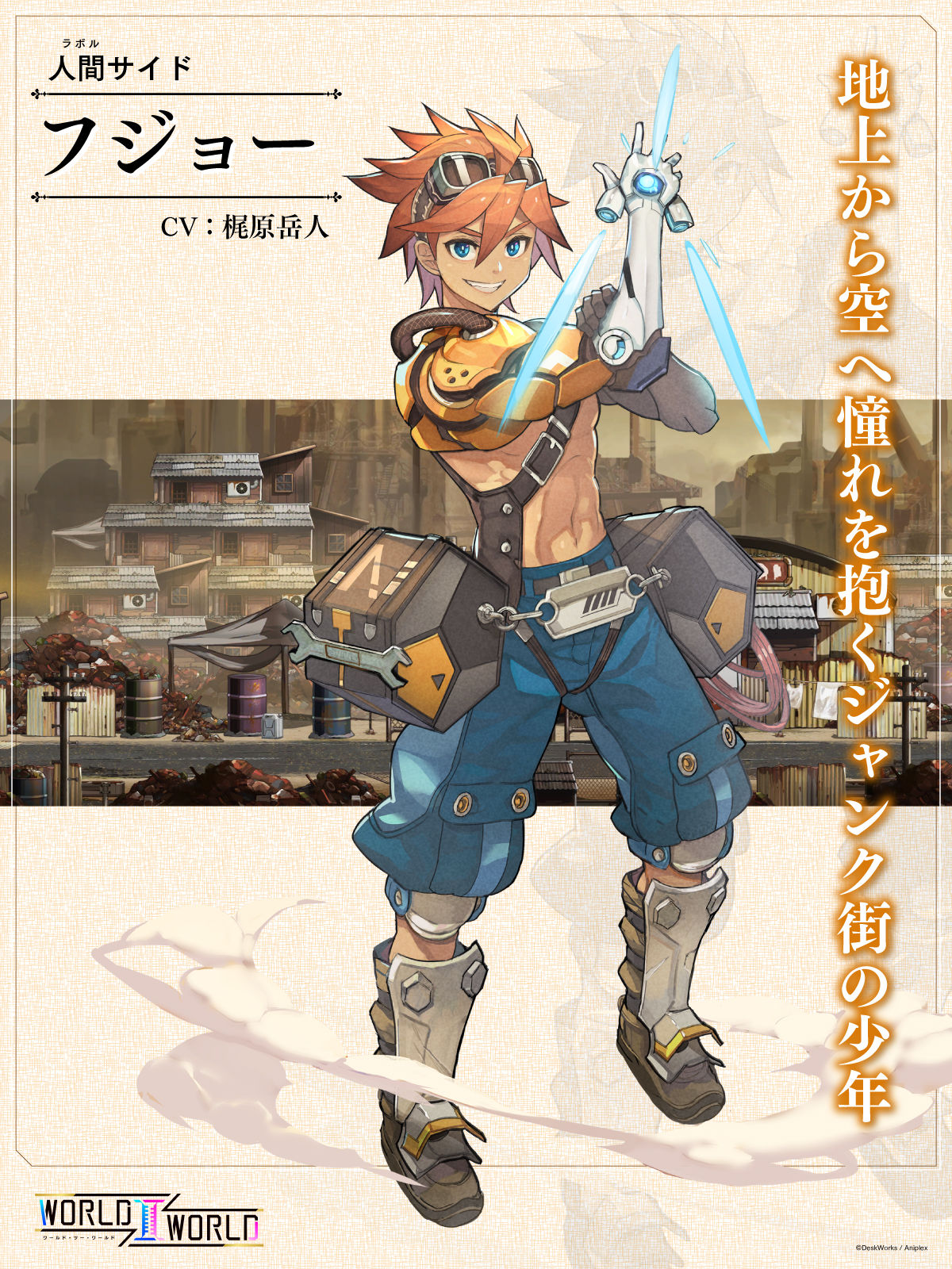 空と機械人に憧れを持つフジョーと、人間を詳しく知るミッションを課されたラッカが運命の出会いを経て成長していく物語となっている