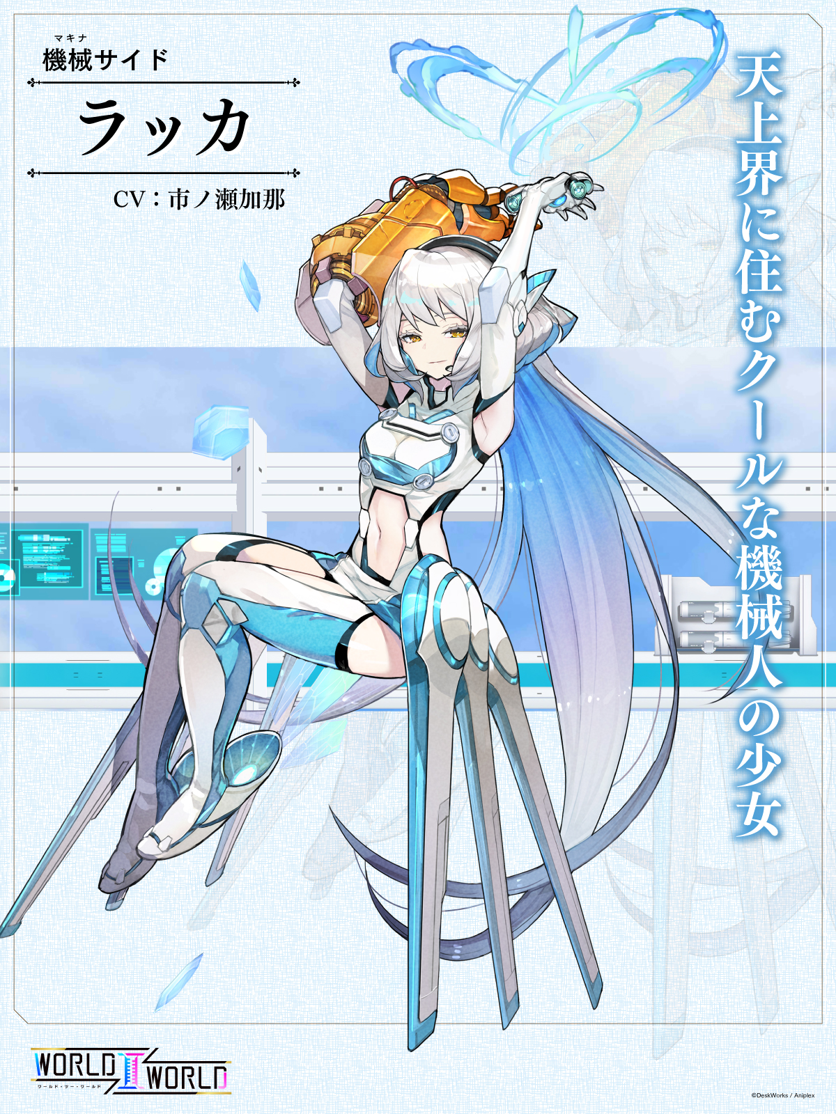 空と機械人に憧れを持つフジョーと、人間を詳しく知るミッションを課されたラッカが運命の出会いを経て成長していく物語となっている