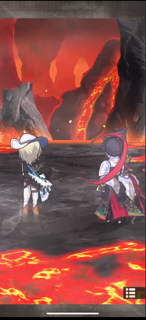 物語冒頭で語られる暗雲立ち込める1つの未来。コルと剣丸が協力して何者かに挑んでいる様子が描かれている