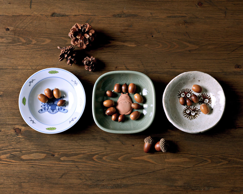 どんぐり皿（美濃焼のどんぐり皿、瀬戸焼のどんぐり皿、有田焼のどんぐり皿） / 各2,200円