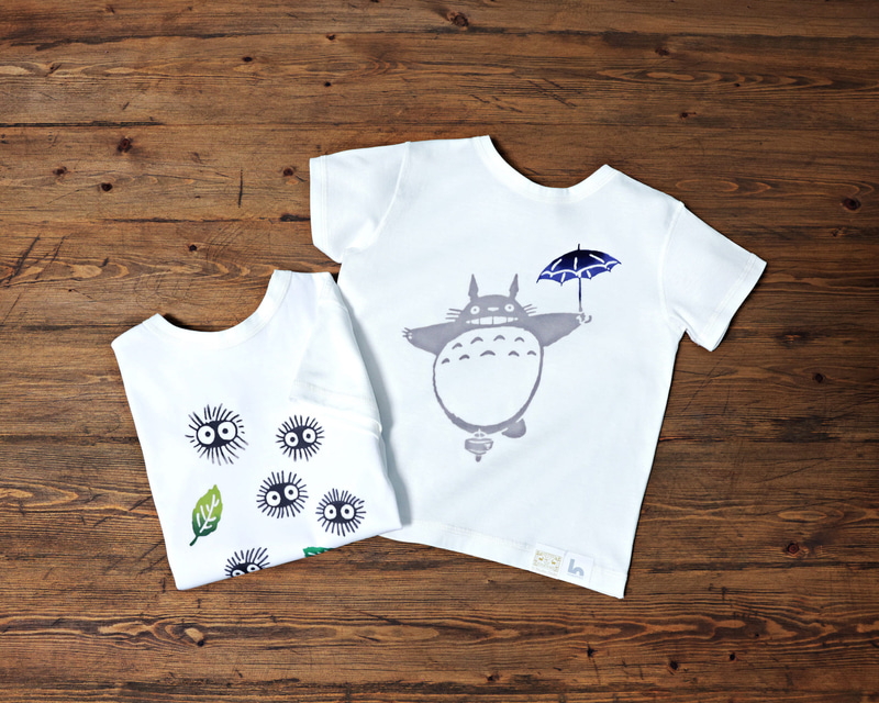 裏表がない注染Tシャツ（トトロ、マックロクロスケ） / 5,500円
