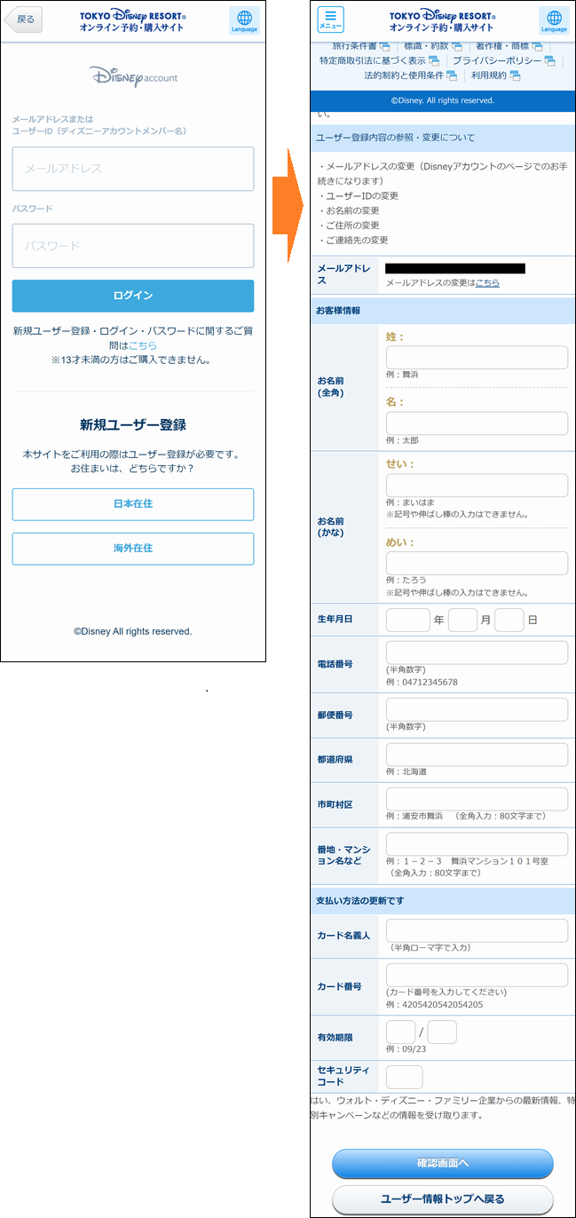 対象のフィッシングサイトの画像