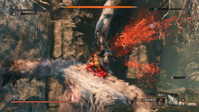 筆者が他に苦手だったのは獅子猿。クリアした時も、満身創痍といった状態であった