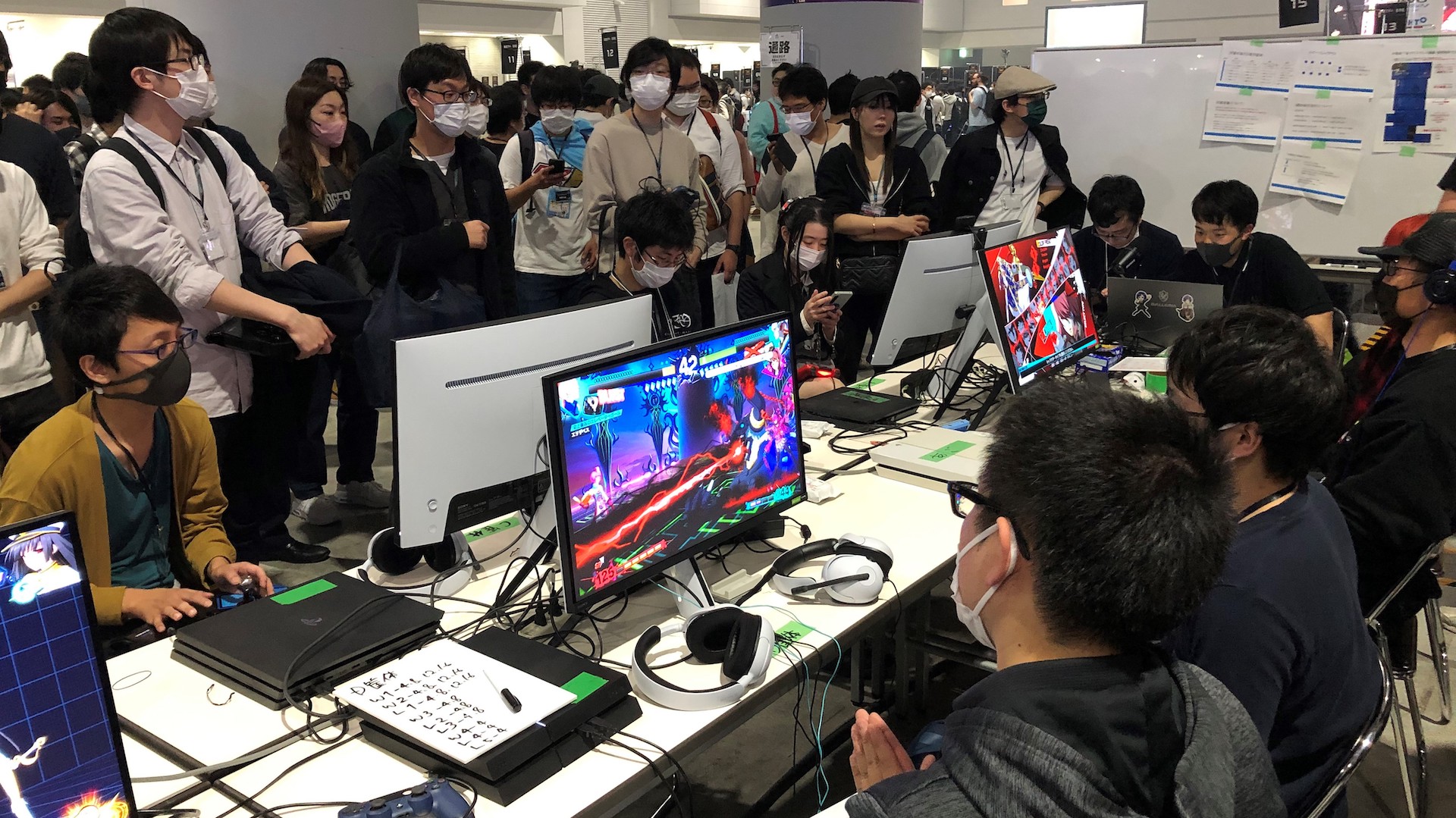 サイドトーナメント「P4U」対戦エリアの様子