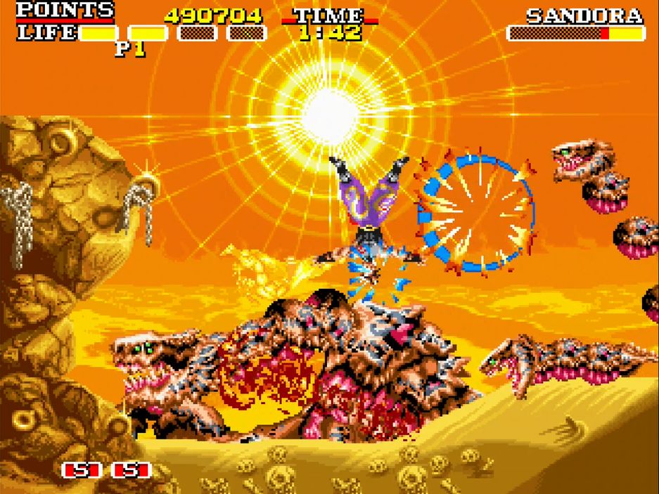 麒麟を劇的に強化することができる「エンハンスト」機能。写真のように「無敵ジャンプ」と「無敵アタック」を併用するとほとんどスキがなくなる