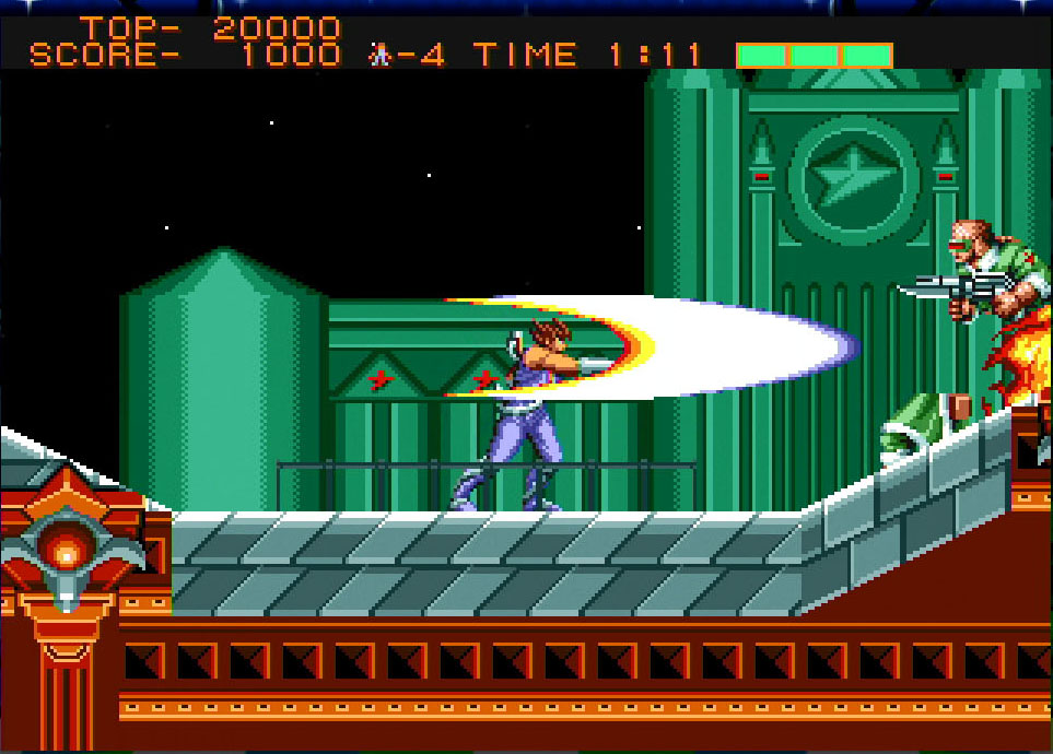 「ストライダー飛竜」（画像は「メガドライブミニ アジアエディション」収録のもの）