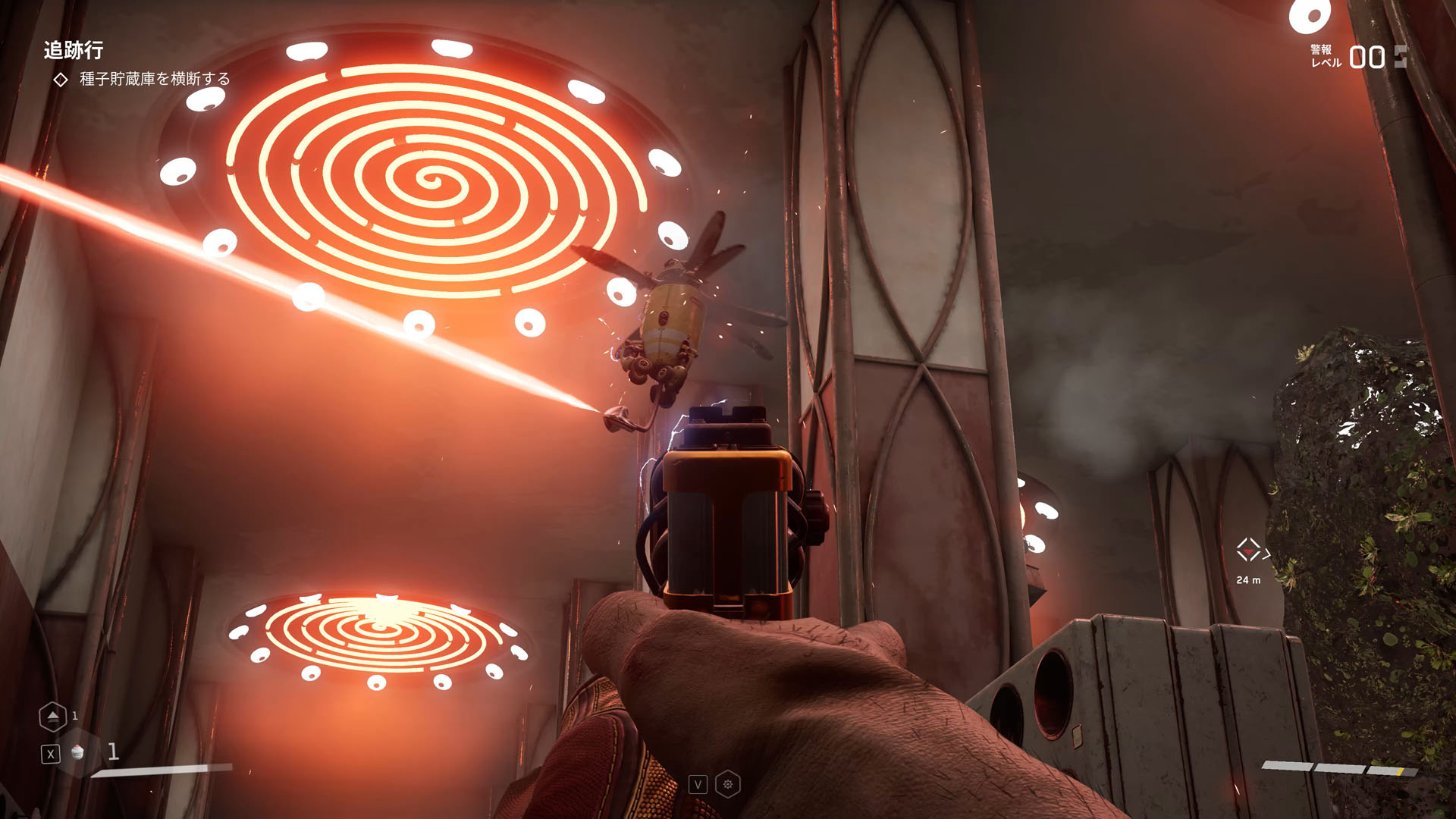 ゲームの基本は一人称、ロボットや宇宙進出のために作られたクリーチャーに寄生された死体がP-3の行く手を阻む