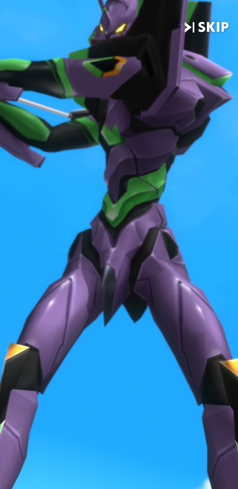 初号機がゴルフクラブを持ってショットする様子も……！