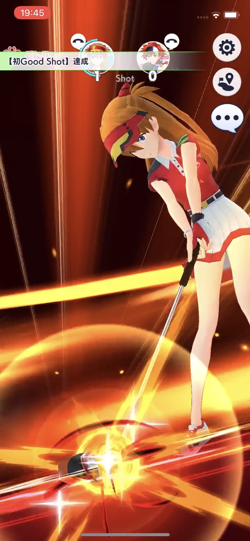 こちらは赤色のエフェクト演出