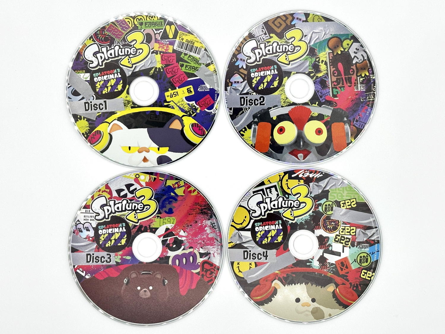 4枚のディスクを並べてみると、非常にカッコイイ